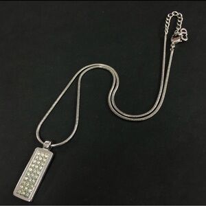 Dior Silver-Plated Trotter Pendant Necklace